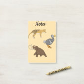 Uitgestorven dieren  post-it® notes (Op bureau)