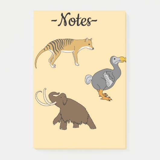 Uitgestorven dieren  post-it® notes (Voorkant)