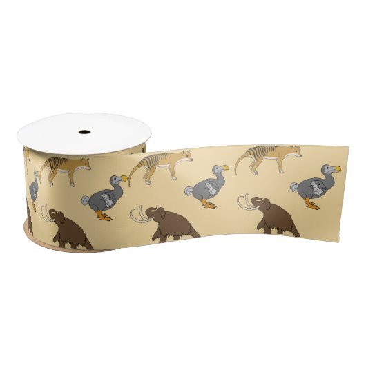 Uitgestorven dieren satijnen lint (Spoel)