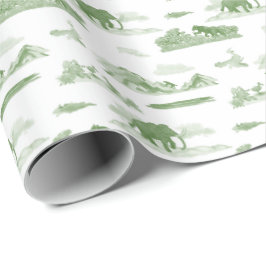 Uitgestorven dierentoilet cadeaupapier