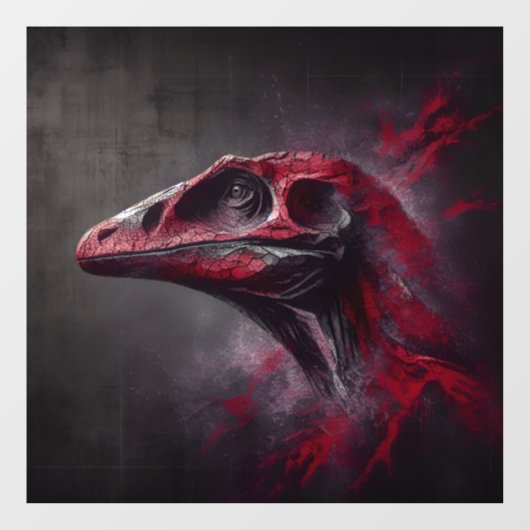 Uitgestorven Dinosaurus Head Artwork 1 Window Clin Raamsticker (Vel)