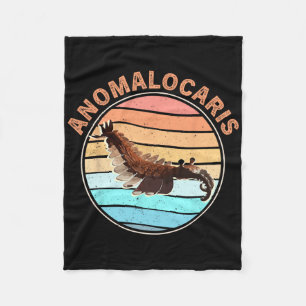 Uitgestorven geleedpotige retro ontwerp vissen Ano Fleece Deken