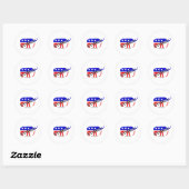 uitgestorven Republikein Ronde Sticker (Vel)