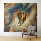 Uitgestorven Vogelkop 1 - Waterverf Wandkleed (In Situ (horizontaal))