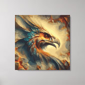 Uitgestorven Vogelkop - Abstract kunstwerk Canvas Afdruk (Voorkant)