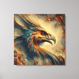 Uitgestorven Vogelkop - Abstract kunstwerk Canvas Afdruk