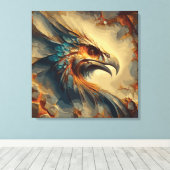 Uitgestorven Vogelkop - Abstract kunstwerk Canvas Afdruk (Insitu (Houten vloer))