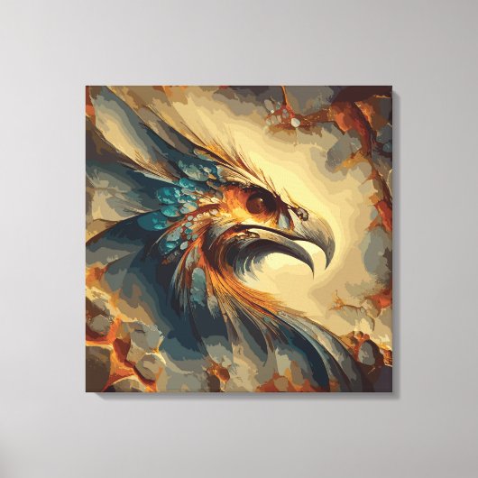 Uitgestorven Vogelkop - Abstract kunstwerk Canvas Afdruk (Voorkant)