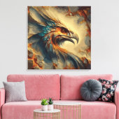 Uitgestorven Vogelkop - Abstract kunstwerk Canvas Afdruk (Insitu (Woonkamer))