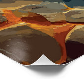 Uitgestorven Vogelkop - Abstract kunstwerk Perfect Poster (Hoek)