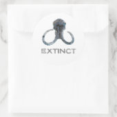 Uitgestorven wolharige mammoet fossiel hoofd versi ronde sticker (Tas)