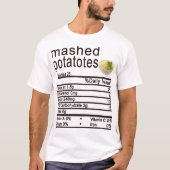 Uitgestreepte potatotes Etiket voedingsffecten T-shirt (Voorkant)