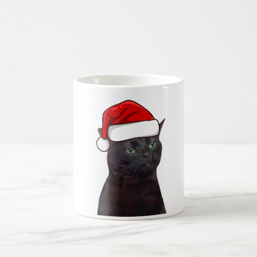Uitgestreken Kat Kerstmis Koffiemok (Center)