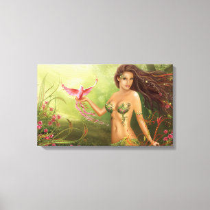 Uitgestrekte Canvas "Bird of Paradise" Afdruk
