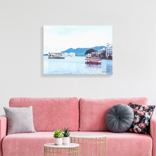 Uitgestrekte canvas - Mooi Lake Palace (Insitu (Woonkamer))
