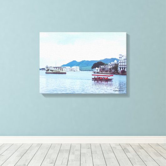 Uitgestrekte canvas - Mooi Lake Palace (Insitu (Houten vloer))