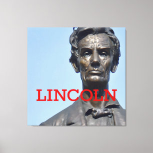 Uitgestrekte Canvas Print van President Lincoln