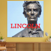 Uitgestrekte Canvas Print van President Lincoln (Insitu (Woonkamer))