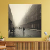 Uitgestrekte canvasprint - Victoriaans straat in L Canvas Afdruk (Insitu (Woonkamer))