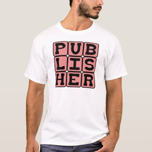 Uitgever, Boek Fabrikant T-shirt (Voorkant)