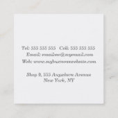 Uitgeverij abstract Art Collage Writer Square Afsprakenkaartje (Achterkant)