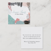 Uitgeverij abstract Art Collage Writer Square Afsprakenkaartje (Voorkant / Achterkant)