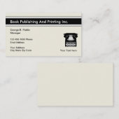 Uitgeverijen en drukken van boeken visitekaartje (Voorkant / Achterkant)
