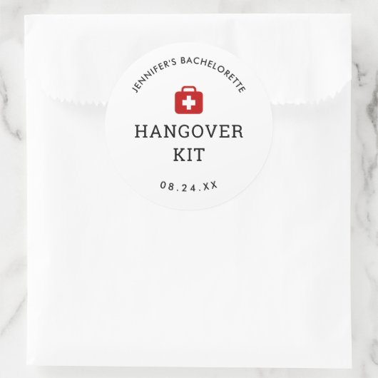 Uitgeversfeestje katerkit ronde sticker (Tas)