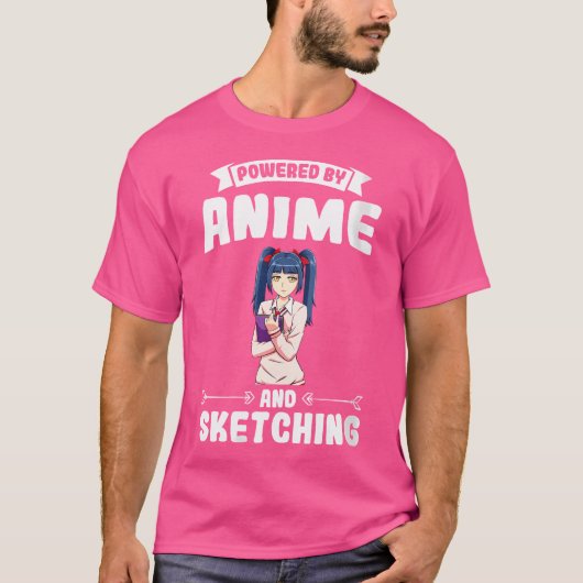 Uitgevoerd door Anime en Sketching Anime T-shirt (Voorkant)