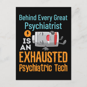 UITGEVOERDE Psychiatrische Tech Funny Psych-techni Briefkaart