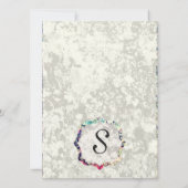 Uitgewassen & Meerkleurige Elegant Floral Collage Kaart (Achterkant)