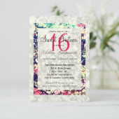 Uitgewassen & Multicolor Elegante Bloemen Collage Kaart (Staand voorkant)