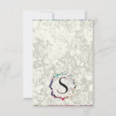 Uitgewassen & Multicolor Elegante Bloemen Collage Kaart (Achterkant)