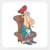 Uitgeworpen Man Square sticker (Voorkant)