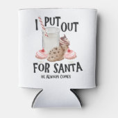 Uitgezet voor de kerstman komt hij altijd grappig blikjeskoeler (Voorkant)