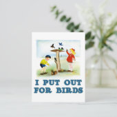 Uitgezet voor vogels (kinderen) briefkaart (Staand voorkant)