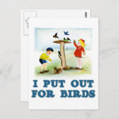 Uitgezet voor vogels (kinderen) briefkaart (Voorkant / Achterkant)