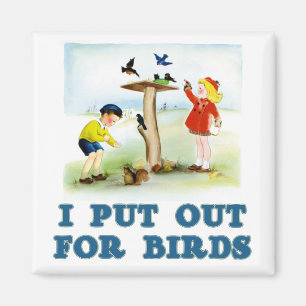 Uitgezet voor vogels (kinderen) magneet