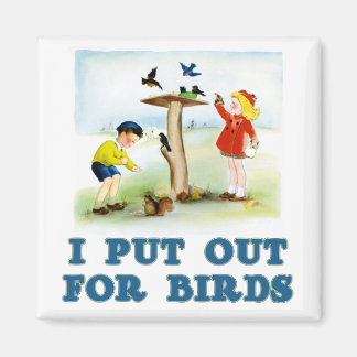 Uitgezet voor vogels (kinderen) magneet