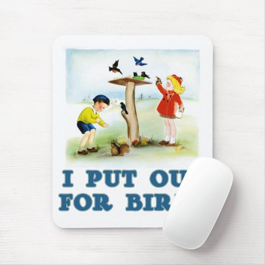 Uitgezet voor vogels (kinderen) muismat (Met muis)