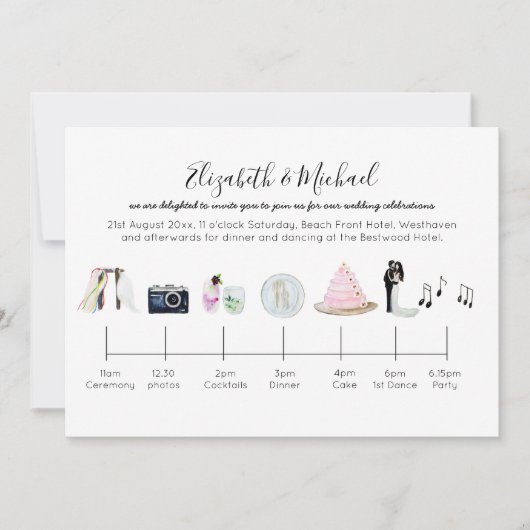 Uitgezochte Uitnodiging van de Chronologie van de  (Voorkant)