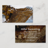 Uitgraven van scheidingsseptische systeemconstruct visitekaartje (Voorkant / Achterkant)