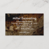 Uitgraven van scheidingsseptische systeemconstruct visitekaartje (Achterkant)