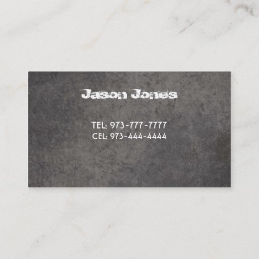 Uitgraven van Visitekaartjes (Achterkant)