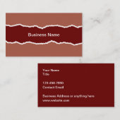 Uitgraving en winning van kolen in de bouw visitekaartje (Voorkant / Achterkant)