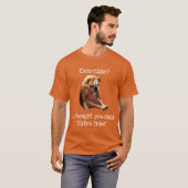 "Uitgraving?... Fries" Sad English Bulldog 2 T-shirt (Voorkant volledig)