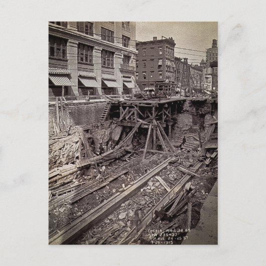 Uitgraving in ondergrondse vaarrichting, zevende j briefkaart (Voorkant)