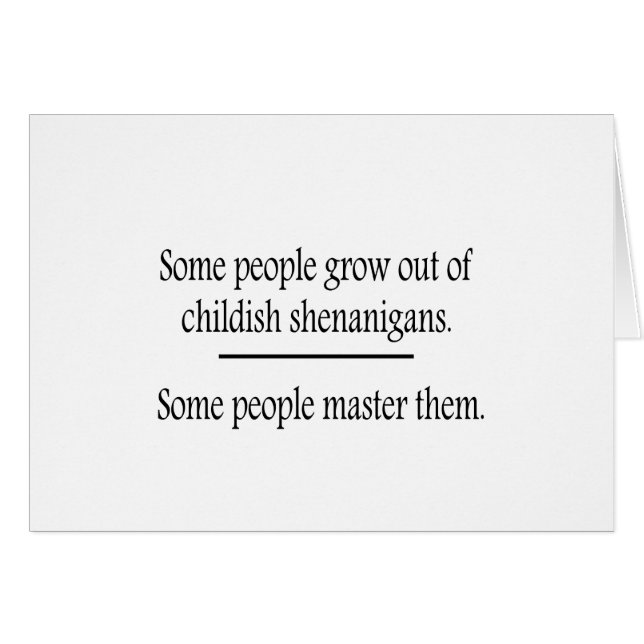 Uitgroeide Childish Shenanigans (Voorkant Horizontaal)