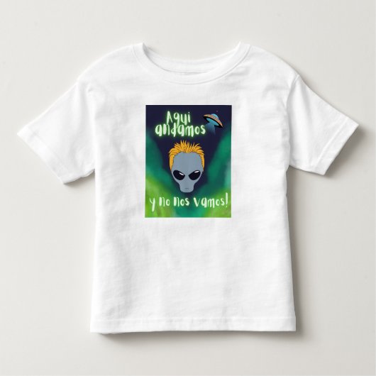 uitheemse aqui estamos y no nos vamos , ufo , extr kinder shirts (Voorkant)