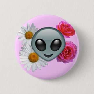 uitheemse emoji-knop ronde button 5,7 cm